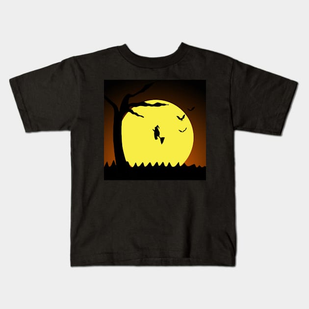 Halloween night Kids T-Shirt by bubu289